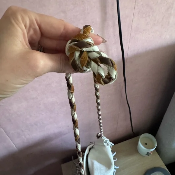 Jennifer Haley Bags Genuine Leather Boho Fringe  Bag in Cream, Brown, and Tan - Picture 6 of 11